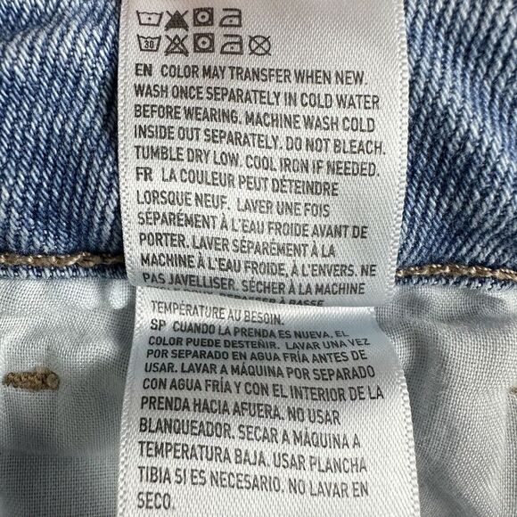 American Eagle Jeans Womens 4 Regular Blue Distressed Mom Medium Wash Denim - Picture 5 of 16